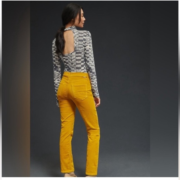 Mother Mid Rise Dazzler Ankle Hopscotch‎ In Honey Corduroy Size 33 NWOT - Picture 2 of 9